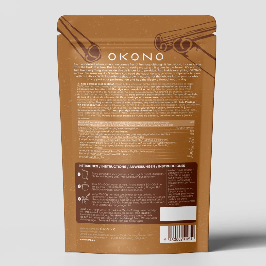 Keto Porridge Cinnamon OKONO 250g OKONO 03000039