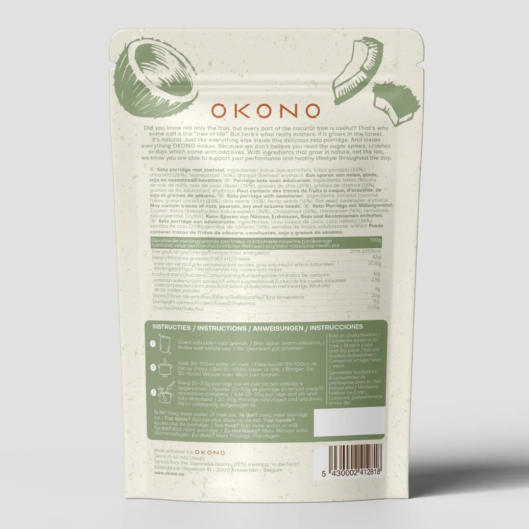 Keto Porridge Coconut OKONO 250g OKONO 03000038