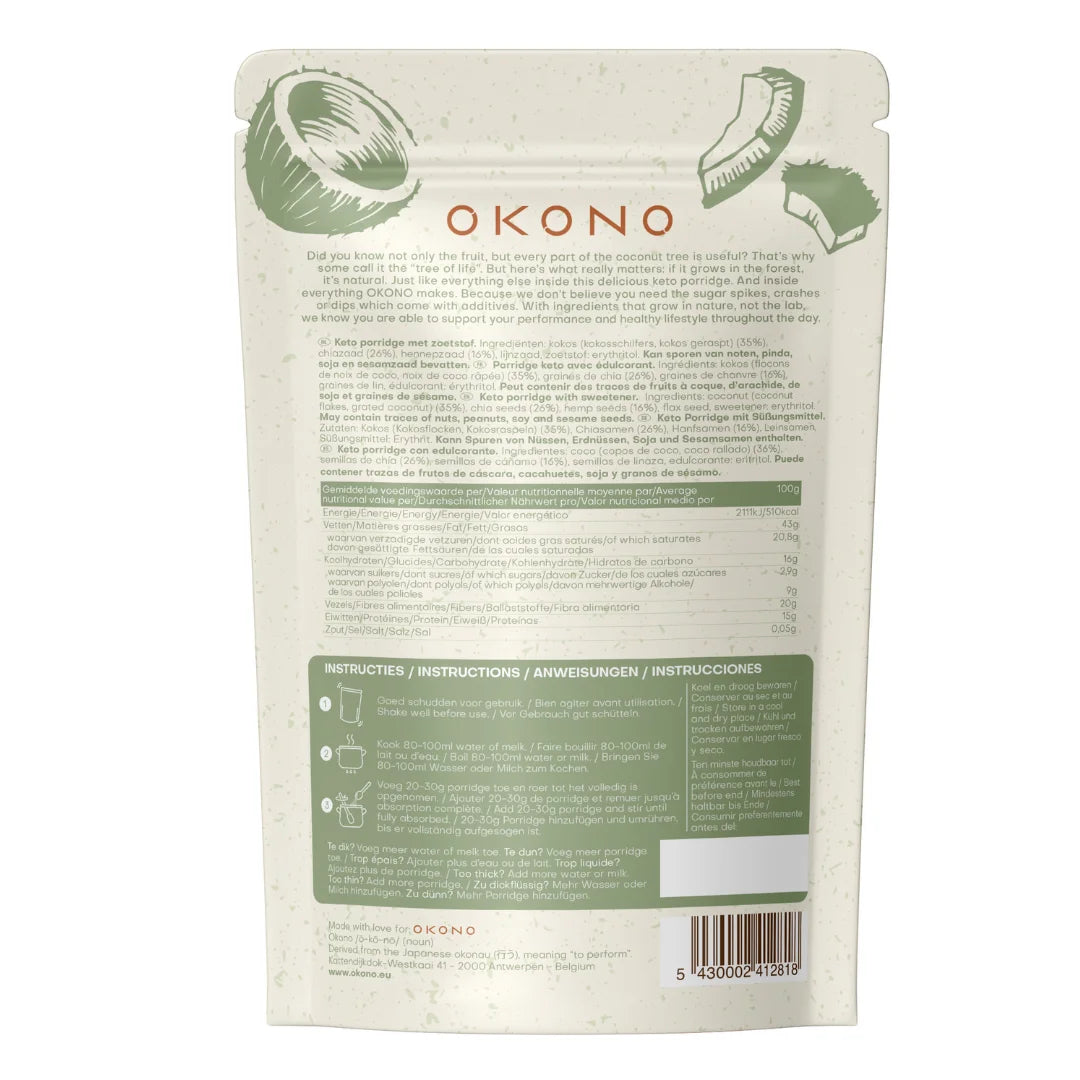 Keto Porridge Coconut OKONO 250g OKONO 03000038