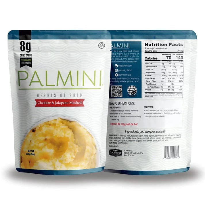 Low Carb Mashed Cheddar Jalapeno Palmini 226g x6 palmini  04300020