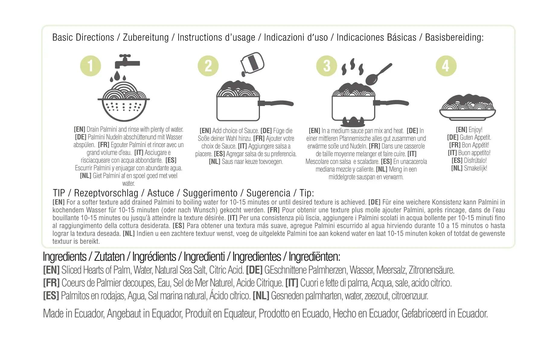 Palmini Low Carb Linguine Palmini 338g 04300001 Vital20