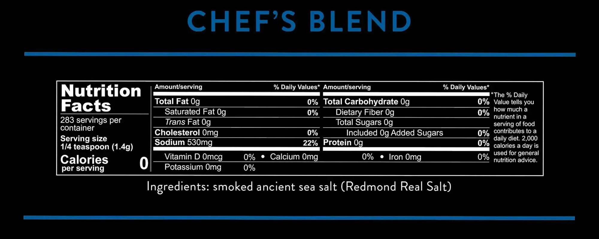 Real Salt Smoked Chef's Blend Pouch 397g 03400031 Vital20