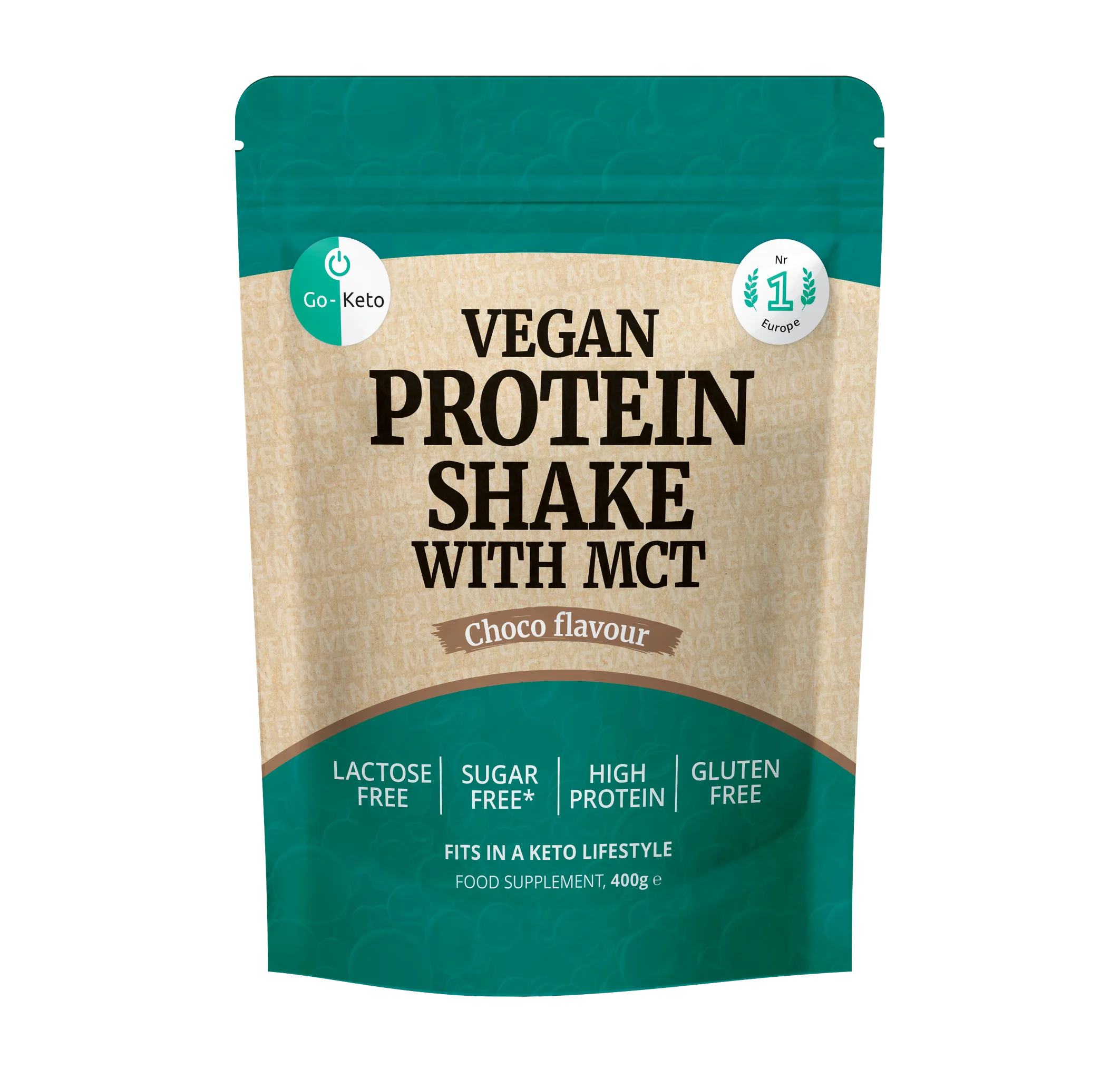 Vegan Protein Shake Choco with MCT Powder Go-Keto 400g Go-Keto P-GK-CHO-386